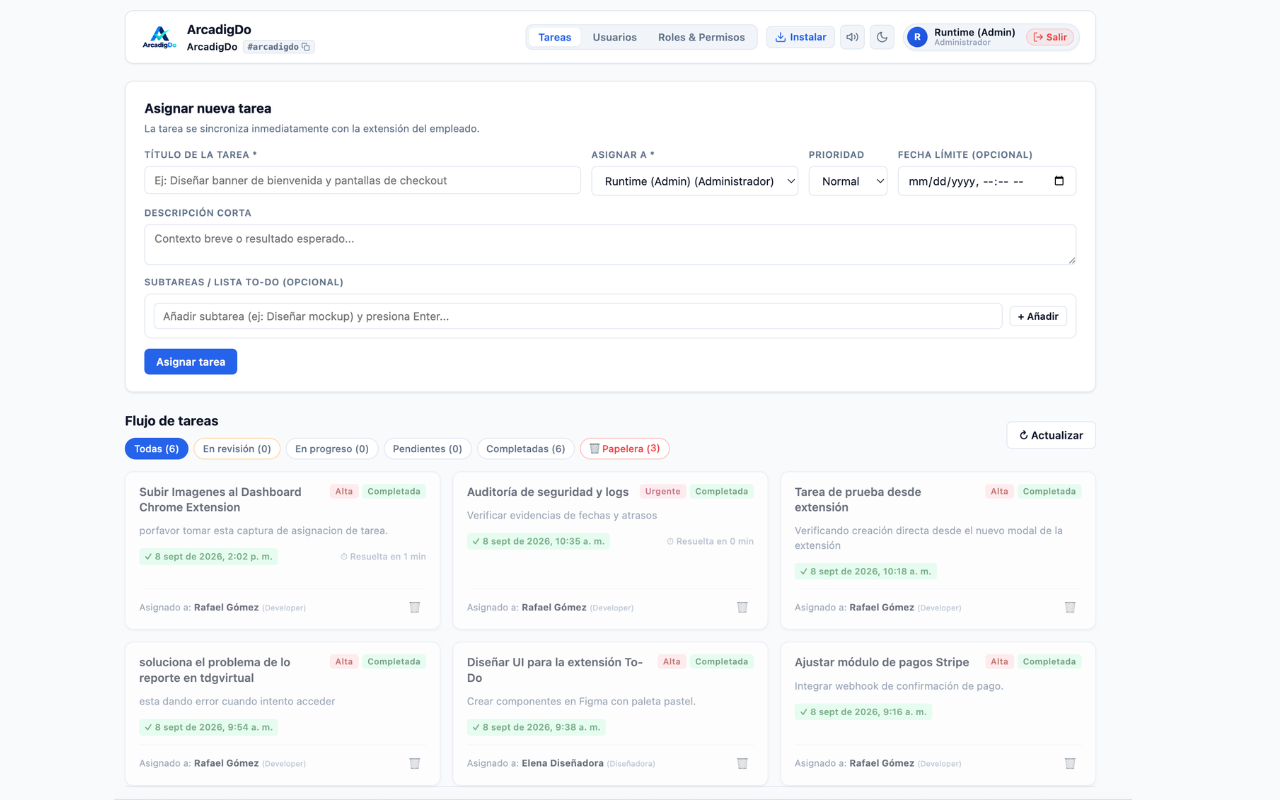 ArcadigDo — SaaS de Gestión de Tareas y Flujos de Trabajo