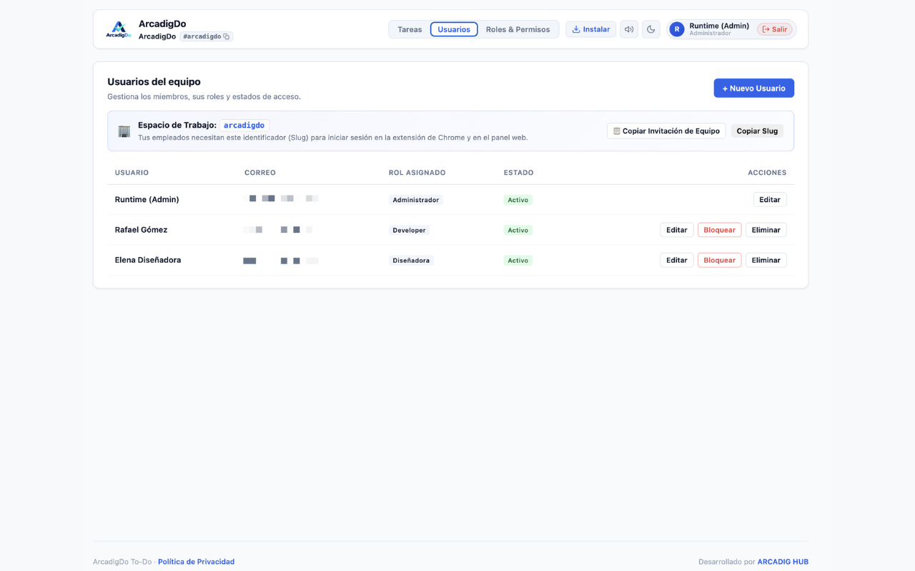 ArcadigDo — SaaS de Gestión de Tareas y Flujos de Trabajo